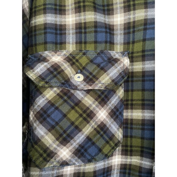 Pendleton WOOLENMILLS Wool Flannel Shirt Size XXL  PLAID BLUE/GREEN - Picture 12 of 16